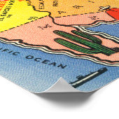 Kaart van Fred Harvey Hotel LocationsCA aan KS Poster (Hoek)