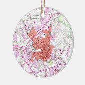  kaart van Frederick Maryland (1953) 2 Keramisch Ornament (Links)