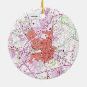  kaart van Frederick Maryland (1953) 2 Keramisch Ornament (Achterkant)