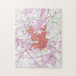  kaart van Frederick Maryland (1953) 2 Legpuzzel