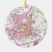  kaart van Frederick Maryland (1953) Keramisch Ornament (Achterkant)