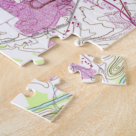  kaart van Frederick Maryland (1953) Legpuzzel (Zijkant)