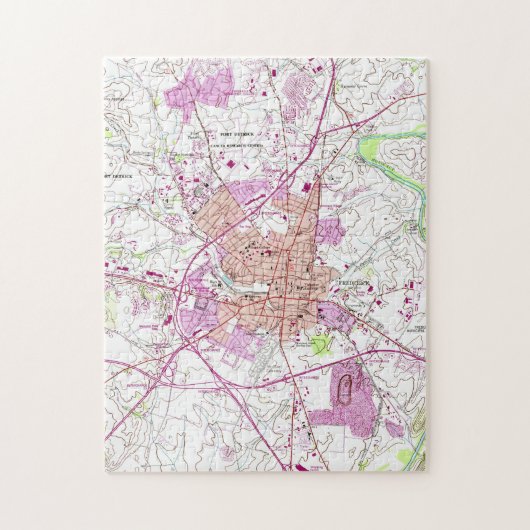 kaart van Frederick Maryland (1953) Legpuzzel (Verticaal)