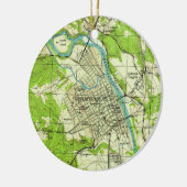  kaart van Fredericksburg Virginia (1944) Keramisch Ornament (Links)