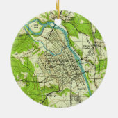  kaart van Fredericksburg Virginia (1944) Keramisch Ornament (Achterkant)