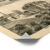  kaart van Fredericton New Brunswick (1882) Poster (Hoek)