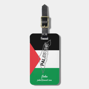 Kaart van Free Palestine Palestine op Palestine Fl Bagagelabel