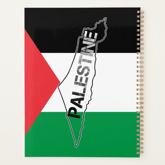 Kaart van Free Palestine Palestine op Palestine Fl Planner (Achterkant)