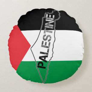 Kaart van Free Palestine Palestine op Palestine Fl Rond Kussen