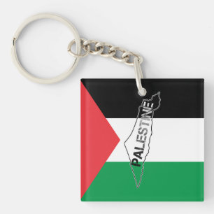 Kaart van Free Palestine Palestine op Palestine Fl Sleutelhanger
