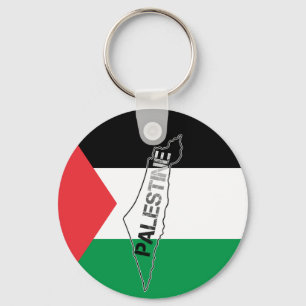 Kaart van Free Palestine Palestine op Palestine Fl Sleutelhanger