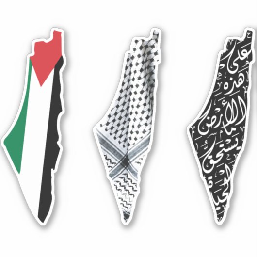 Kaart van Free Palestine Sticker Pack1 (Voorkant)