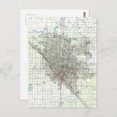  kaart van Fresno California (Voorkant / Achterkant)