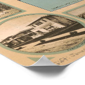 Kaart van Fresno County, Tuin van de Zon Poster (Hoek)