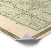 Kaart van Fulton County met Rochester, Fulton Co Poster (Hoek)