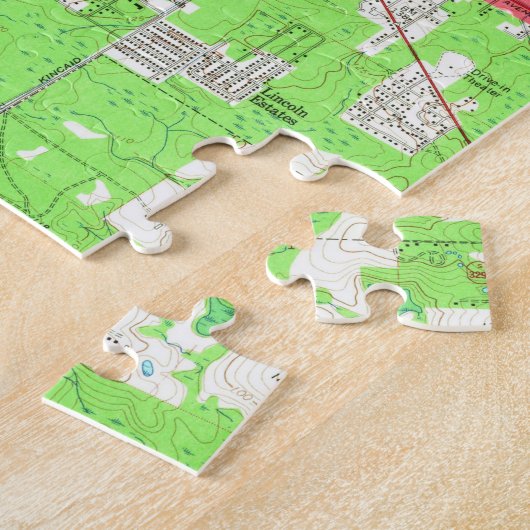  kaart van Gainesville Florida (1966) 2 Legpuzzel (Zijkant)