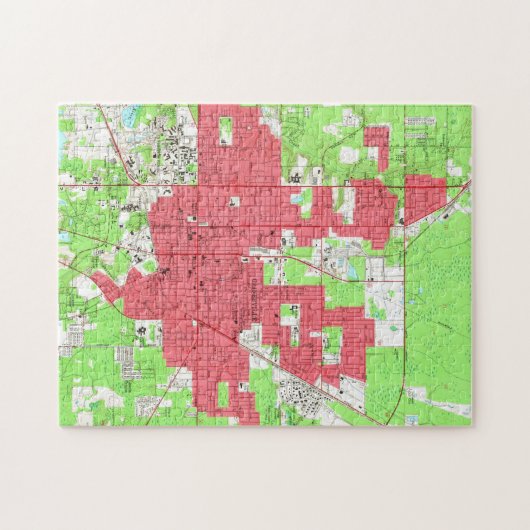  kaart van Gainesville Florida (1966) 2 Legpuzzel (Horizontaal)