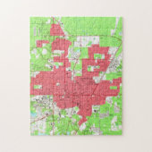  kaart van Gainesville Florida (1966) 2 Legpuzzel (Verticaal)