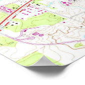  kaart van Gainesville Florida (1966) Poster (Hoek)