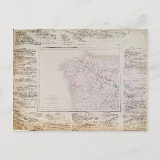 Kaart van Galicië met route van het Franse leger (Voorkant)