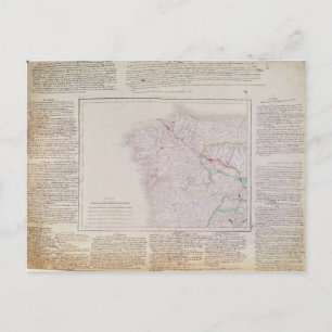 Kaart van Galicië met route van het Franse leger