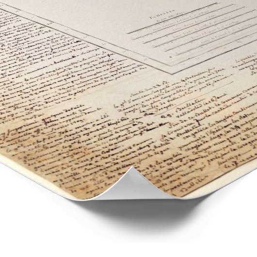 Kaart van Galicië met route van het Franse leger Poster (Hoek)