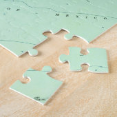 kaart van Galveston Texas (1954) 3 Legpuzzel (Zijkant)