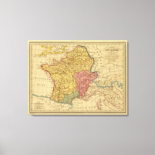 Kaart van Gaul Canvas Afdruk (Voorkant)