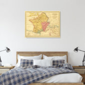 Kaart van Gaul Canvas Afdruk (Insitu (Slaapkamer))
