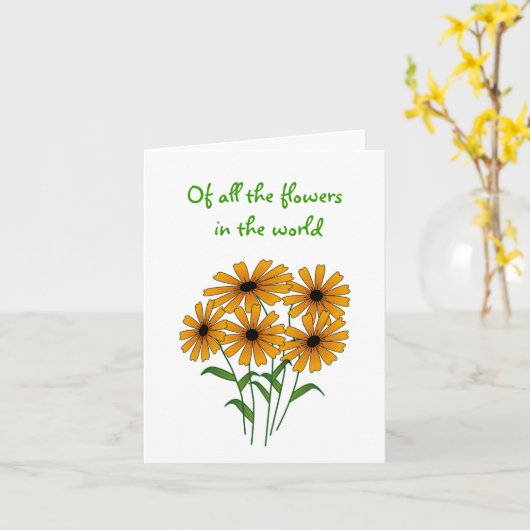 Kaart van geadopteerde moeder (Gele Bloem)