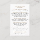 Kaart van gebeden voor de begrafeniskapper van god visitekaartje (Achterkant)