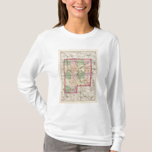 Kaart van Genesee County, Michigan T-shirt
