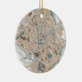  kaart van Gent België (1905) Keramisch Ornament (Rechts)