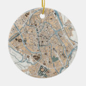  kaart van Gent België (1905) Keramisch Ornament (Voorkant)