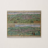 Kaart van Genua en Florence, uit 'Civitates Orbis Legpuzzel (Horizontaal)