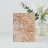  kaart van Genua Italië (1906) (Staand voorkant)