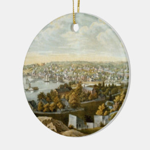  kaart van Georgetown (1855) Keramisch Ornament