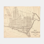  kaart van Georgetown (Washington D.C.) 1876 Fleece Deken (Voorkant (Horizontaal))