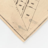  kaart van Georgetown (Washington D.C.) 1876 Fleece Deken (Hoek)