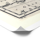 Kaart van Georgia en Carolinas door Bowen 1752 Poster (Hoek)