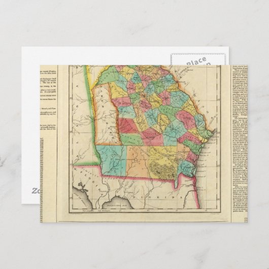 Kaart van Georgië (Voorkant / Achterkant)