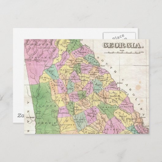  kaart van Georgië (1827) (Voorkant / Achterkant)
