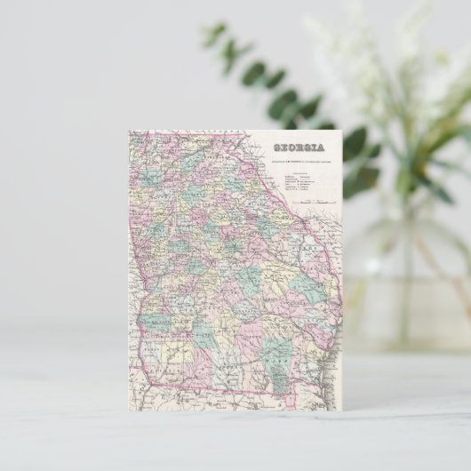  kaart van Georgië (1855) (Staand voorkant)