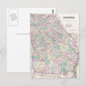  kaart van Georgië (1855) (Voorkant / Achterkant)