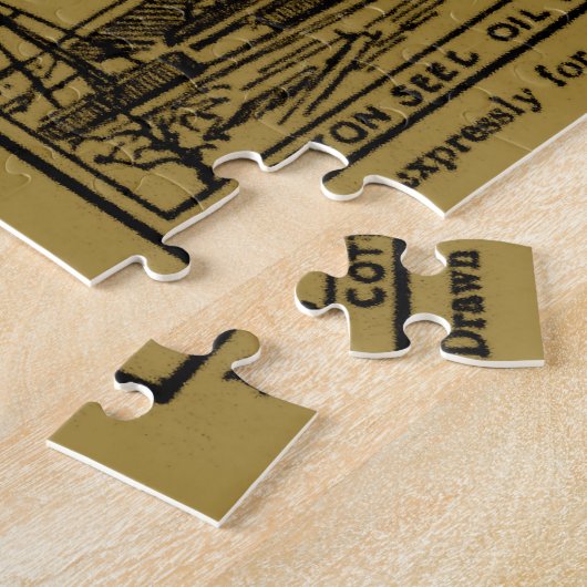  kaart van Georgië (1912) - Tan Legpuzzel (Zijkant)