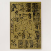  kaart van Georgië (1912) - Tan Legpuzzel (Verticaal)