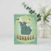 Kaart van Georgië - Groen (Staand voorkant)