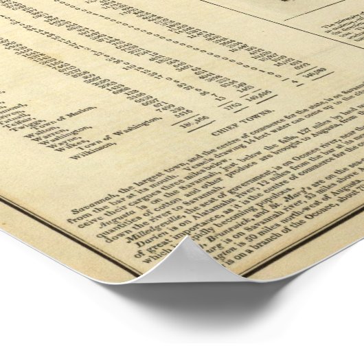 Kaart van Georgië Poster (Hoek)