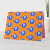 Kaart van gepersonaliseerde Cute Elephant Birthday (Achterkant)