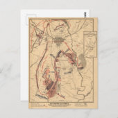 kaart van Gettysburg en Slachtoffers, juli 1863 (Voorkant / Achterkant)